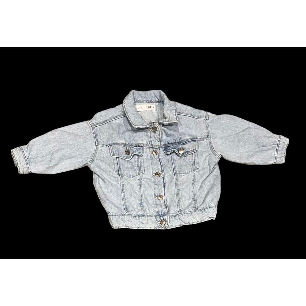 ZARA Baby Toddler Jean Jacket Blue Denim Sz 18-24 Months